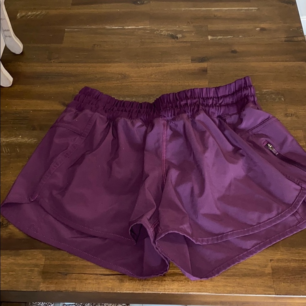 Purple Lululemon Tracker Shorts - Size 8